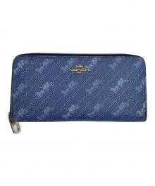 COACH（コーチ）の古着「COACH　ブルー　長財布」｜ブルー