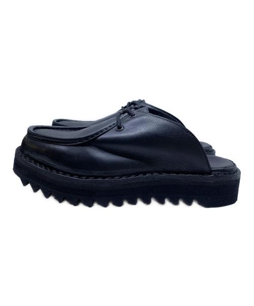 VERNACOLO（ベルナーコロ）VERNACOLO (ベルナーコロ) vernacolo　ブラック　SABO MOCCASIN VACCHETTA　サンダル ブラック サイズ:SIZE 41の古着・服飾アイテム