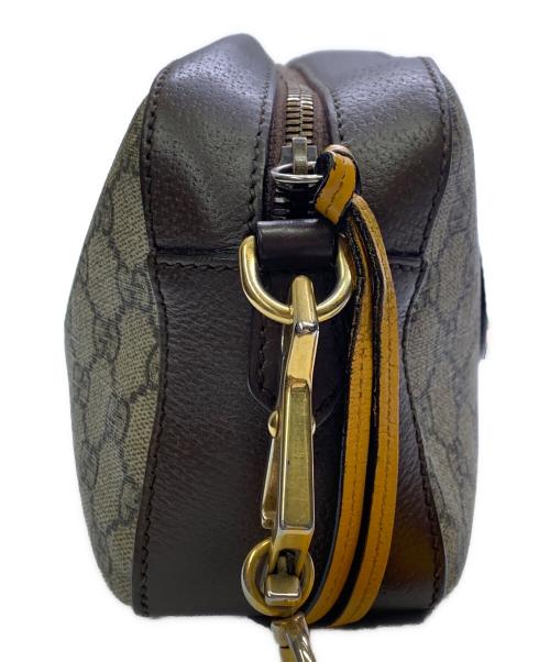 GUCCI（グッチ）GUCCI (グッチ) GUCCI　GGスプリーム　グレー×ブラウン　ショルダーバッグ グレー×ブラウンの古着・服飾アイテム