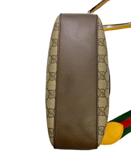 GUCCI（グッチ）GUCCI (グッチ) GUCCI　GGスプリーム　グレー×ブラウン　ショルダーバッグ グレー×ブラウンの古着・服飾アイテム