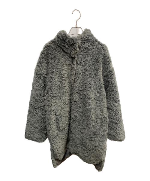 THREE DOTS（スリードッツ）THREE DOTS (スリードッツ) THREE DOTS　グレー　ボアコート グレー サイズ:SIZE Sの古着・服飾アイテム