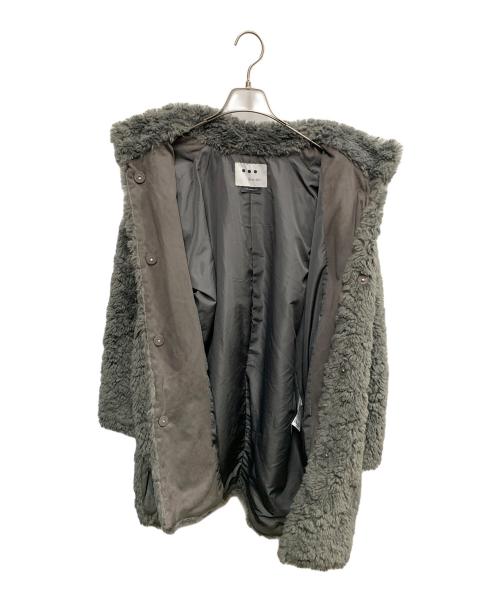 THREE DOTS（スリードッツ）THREE DOTS (スリードッツ) THREE DOTS　グレー　ボアコート グレー サイズ:SIZE Sの古着・服飾アイテム