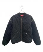 SUPREMEシュプリーム）の古着「Supreme　ブラック　Zip-Off Sleeve Quilted Bomber Jacket　キルティングジャケット」｜ブラック