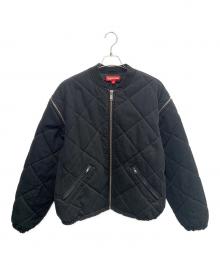 SUPREME（シュプリーム）の古着「Supreme　ブラック　Zip-Off Sleeve Quilted Bomber Jacket　キルティングジャケット」｜ブラック