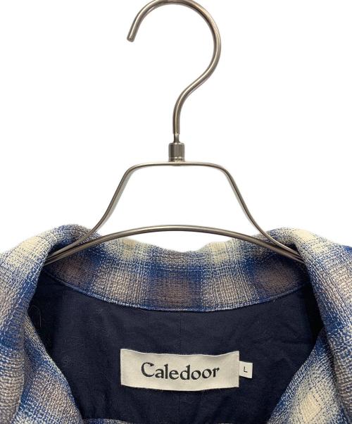 Caledoor（カレドアー）Caledoor (カレドアー) Caledoor　ブルー　チェック　パナマクロスチェックプルオーバーシャツ　プルオーバーシャツ ブルー サイズ:SIZE Lの古着・服飾アイテム