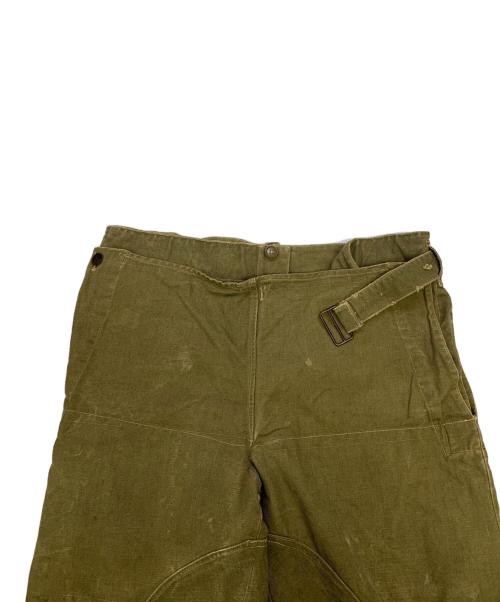 French Army（フランス軍）French Army (フランス軍) French Army　オリーブ　フランス軍 M38後期型　フランス軍モーターサイクルパンツ オリーブ サイズ:不明の古着・服飾アイテム
