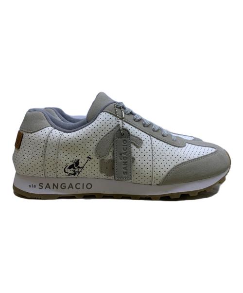 Sangacio（サンガッチョ）Sangacio (サンガッチョ) SANGACIO　スニーカー グレー×ホワイト サイズ:27.5㎝の古着・服飾アイテム