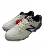 NEW BALANCEニューバランス）の古着「NEW BALANCE　ホワイト×ネイビー　ゴルフシューズ」｜ホワイト×ネイビー