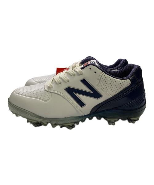 NEW BALANCE（ニューバランス）NEW BALANCE (ニューバランス) NEW BALANCE　ホワイト×ネイビー　ゴルフシューズ ホワイト×ネイビー サイズ:SIZE 24cm 未使用品の古着・服飾アイテム
