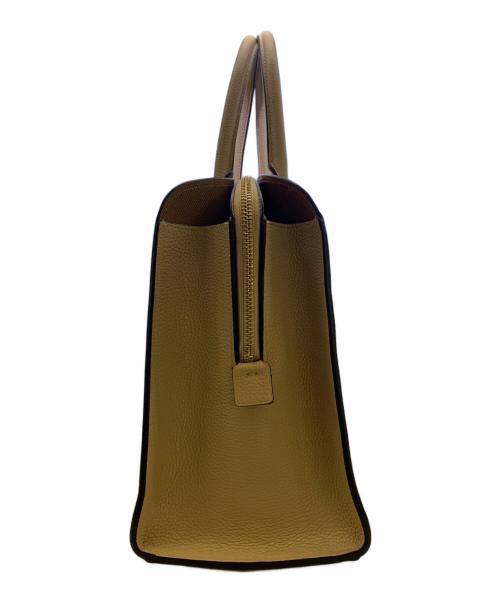 COACH（コーチ）COACH (コーチ) キャリーオール　ハンドバッグ ホワイト×ブラウンの古着・服飾アイテム