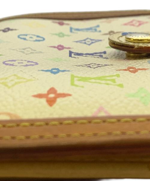 LOUIS VUITTON（ルイ ヴィトン）LOUIS VUITTON (ルイ ヴィトン) モノグラム・マルチカラー　2つ折り財布 ホワイトの古着・服飾アイテム