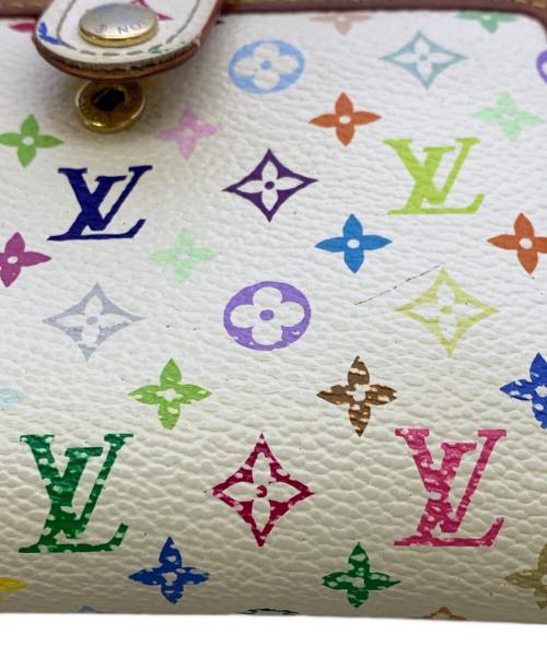 LOUIS VUITTON（ルイ ヴィトン）LOUIS VUITTON (ルイ ヴィトン) モノグラム・マルチカラー　2つ折り財布 ホワイトの古着・服飾アイテム