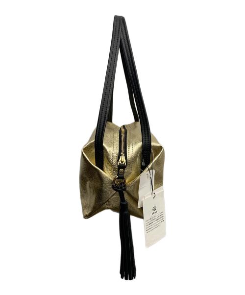 ikot（イコット）ikot (イコット) ikot　ゴールド×ブラック　レザーハンドバッグ ゴールド×ブラック 未使用品の古着・服飾アイテム