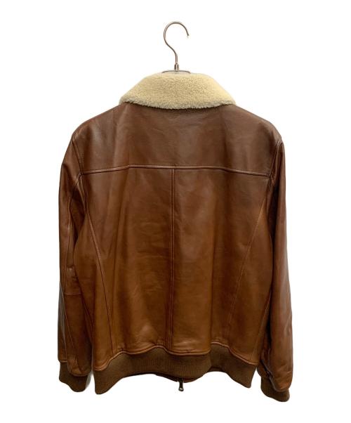 BROOKS BROTHERS（ブルックスブラザーズ）BROOKS BROTHERS (ブルックスブラザーズ) BROOKS BROTHERS　ブラウン　TYPE A-2 レザージャケット 25AW　100223659 @　ラムレザージャケット ブラウン サイズ:SIZE Mの古着・服飾アイテム