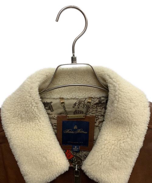 BROOKS BROTHERS（ブルックスブラザーズ）BROOKS BROTHERS (ブルックスブラザーズ) BROOKS BROTHERS　ブラウン　TYPE A-2 レザージャケット 25AW　100223659 @　ラムレザージャケット ブラウン サイズ:SIZE Mの古着・服飾アイテム