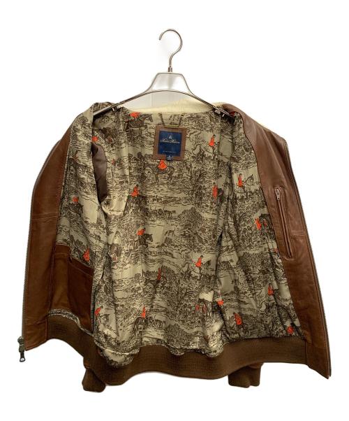 BROOKS BROTHERS（ブルックスブラザーズ）BROOKS BROTHERS (ブルックスブラザーズ) BROOKS BROTHERS　ブラウン　TYPE A-2 レザージャケット 25AW　100223659 @　ラムレザージャケット ブラウン サイズ:SIZE Mの古着・服飾アイテム
