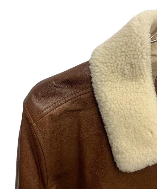 BROOKS BROTHERS（ブルックスブラザーズ）BROOKS BROTHERS (ブルックスブラザーズ) BROOKS BROTHERS　ブラウン　TYPE A-2 レザージャケット 25AW　100223659 @　ラムレザージャケット ブラウン サイズ:SIZE Mの古着・服飾アイテム