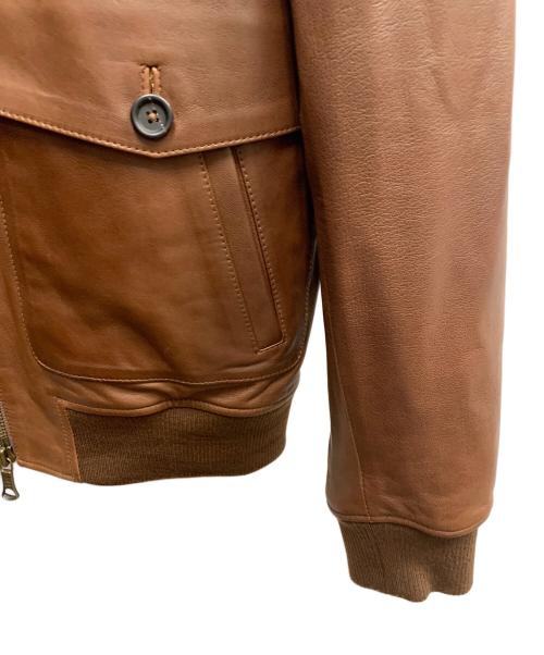 BROOKS BROTHERS（ブルックスブラザーズ）BROOKS BROTHERS (ブルックスブラザーズ) BROOKS BROTHERS　ブラウン　TYPE A-2 レザージャケット 25AW　100223659 @　ラムレザージャケット ブラウン サイズ:SIZE Mの古着・服飾アイテム