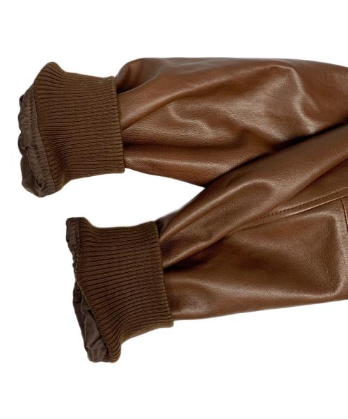 BROOKS BROTHERS（ブルックスブラザーズ）BROOKS BROTHERS (ブルックスブラザーズ) BROOKS BROTHERS　ブラウン　TYPE A-2 レザージャケット 25AW　100223659 @　ラムレザージャケット ブラウン サイズ:SIZE Mの古着・服飾アイテム