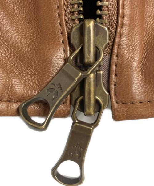 BROOKS BROTHERS（ブルックスブラザーズ）BROOKS BROTHERS (ブルックスブラザーズ) BROOKS BROTHERS　ブラウン　TYPE A-2 レザージャケット 25AW　100223659 @　ラムレザージャケット ブラウン サイズ:SIZE Mの古着・服飾アイテム