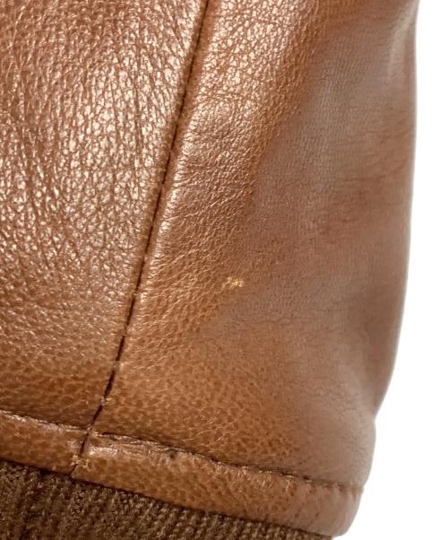 BROOKS BROTHERS（ブルックスブラザーズ）BROOKS BROTHERS (ブルックスブラザーズ) BROOKS BROTHERS　ブラウン　TYPE A-2 レザージャケット 25AW　100223659 @　ラムレザージャケット ブラウン サイズ:SIZE Mの古着・服飾アイテム