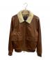 BROOKS BROTHERS（ブルックスブラザーズ）の古着「BROOKS BROTHERS　ブラウン　TYPE A-2 レザージャケット 25AW　100223659 @　ラムレザージャケット」｜ブラウン