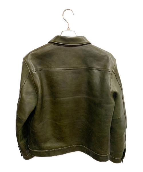 Y2LEATHER（ワイツーレザー）Y2LEATHER (ワイツーレザー) Y2LEATHER　オリーブ　レザージャケット オリーブ サイズ:SIZE 42の古着・服飾アイテム