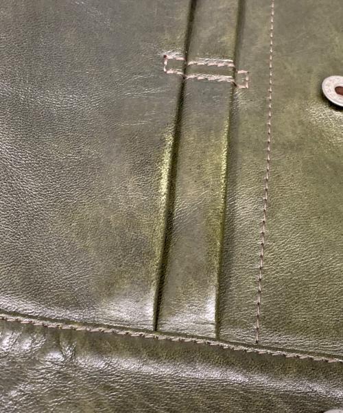 Y2LEATHER（ワイツーレザー）Y2LEATHER (ワイツーレザー) Y2LEATHER　オリーブ　レザージャケット オリーブ サイズ:SIZE 42の古着・服飾アイテム