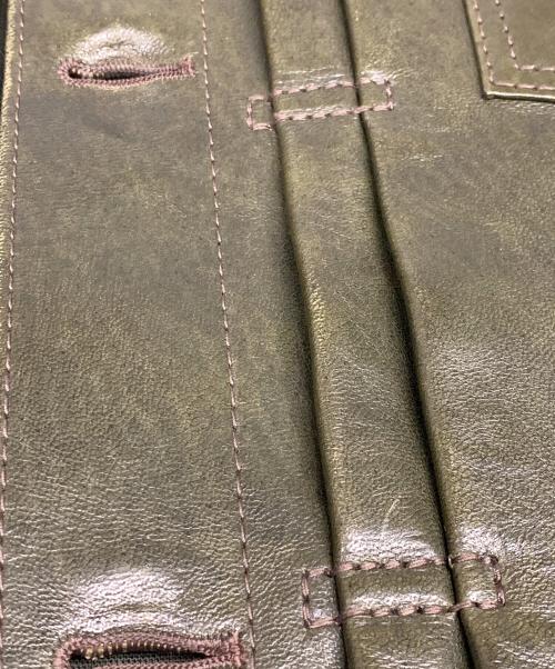Y2LEATHER（ワイツーレザー）Y2LEATHER (ワイツーレザー) Y2LEATHER　オリーブ　レザージャケット オリーブ サイズ:SIZE 42の古着・服飾アイテム