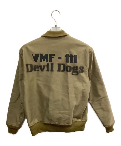 THE REAL McCOY'S（ザ・リアルマッコイズ）THE REAL McCOY'S (ザ・リアルマッコイズ) THE REAL McCOY'S　カーキ　37J1B DEVIL DOGS 　フライトジャケット カーキ サイズ:SIZE 40の古着・服飾アイテム