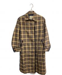 blanc basque（ブランバスク）の古着「BLANC basque　ベージュ×ネイビー　コート」｜ベージュ×ネイビー