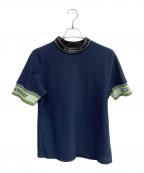 decembermayディセンバーメイ）の古着「DECEMBERMAY　ネイビー　Coolness Mesh mockneck　ゴルフウェア(トップス)」｜ネイビー