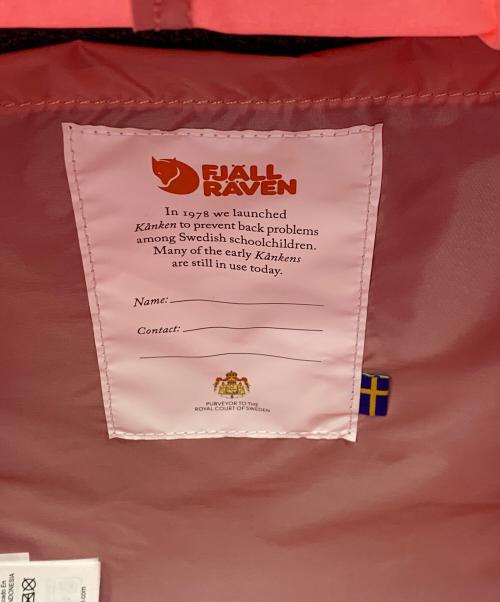 FJALLRAVEN（フェールラーベン）FJALLRAVEN (フェールラーベン) FJALLRAVEN　	ピンク　リュック ピンク 未使用品の古着・服飾アイテム