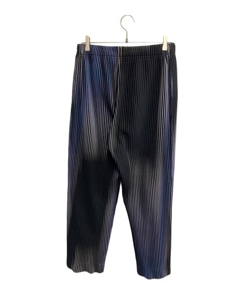 HOMME PLISSE ISSEY MIYAKE（オム プリッセ イッセイ ミヤケ）HOMME PLISSE ISSEY MIYAKE (オム プリッセ イッセイ ミヤケ) HOMME PLISSE ISSEY MIYAKE　	ブラック×ブルー　パンツ ブラック×ブルー サイズ:SIZE 2の古着・服飾アイテム