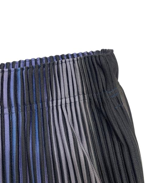 HOMME PLISSE ISSEY MIYAKE（オム プリッセ イッセイ ミヤケ）HOMME PLISSE ISSEY MIYAKE (オム プリッセ イッセイ ミヤケ) HOMME PLISSE ISSEY MIYAKE　	ブラック×ブルー　パンツ ブラック×ブルー サイズ:SIZE 2の古着・服飾アイテム