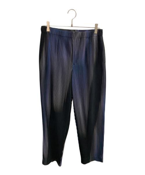 HOMME PLISSE ISSEY MIYAKE（オム プリッセ イッセイ ミヤケ）HOMME PLISSE ISSEY MIYAKE (オム プリッセ イッセイ ミヤケ) HOMME PLISSE ISSEY MIYAKE　	ブラック×ブルー　パンツ ブラック×ブルー サイズ:SIZE 2の古着・服飾アイテム