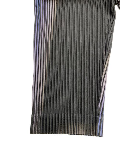 HOMME PLISSE ISSEY MIYAKE（オム プリッセ イッセイ ミヤケ）HOMME PLISSE ISSEY MIYAKE (オム プリッセ イッセイ ミヤケ) HOMME PLISSE ISSEY MIYAKE　	ブラック×ブルー　パンツ ブラック×ブルー サイズ:SIZE 2の古着・服飾アイテム
