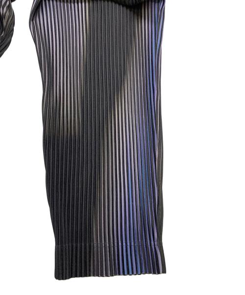 HOMME PLISSE ISSEY MIYAKE（オム プリッセ イッセイ ミヤケ）HOMME PLISSE ISSEY MIYAKE (オム プリッセ イッセイ ミヤケ) HOMME PLISSE ISSEY MIYAKE　	ブラック×ブルー　パンツ ブラック×ブルー サイズ:SIZE 2の古着・服飾アイテム
