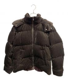 BROOKS BROTHERS（ブルックスブラザーズ）の古着「BROOKS BROTHERS　ブラウン　コットンコーデュロイショートパッファーダウンジャケット」｜ブラウン