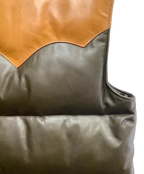 Y'2 leather（ワイツーレザー）Y'2 leather (ワイツーレザー) Y'2 LEATHER　オリーブキャメル　ダウンベスト オリーブキャメル サイズ:SIZE 44の古着・服飾アイテム
