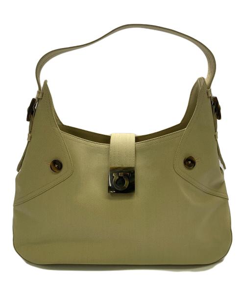 Salvatore Ferragamo（サルヴァトーレ フェラガモ）Salvatore Ferragamo (サルヴァトーレ フェラガモ) Salvatore Ferragamo　ベージュ　ワンショルダーバッグ ベージュの古着・服飾アイテム