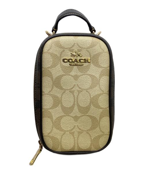 COACH（コーチ）COACH (コーチ) COACH　ブラウン×ボルドー　ショルダーバッグ ブラウン×ボルドーの古着・服飾アイテム