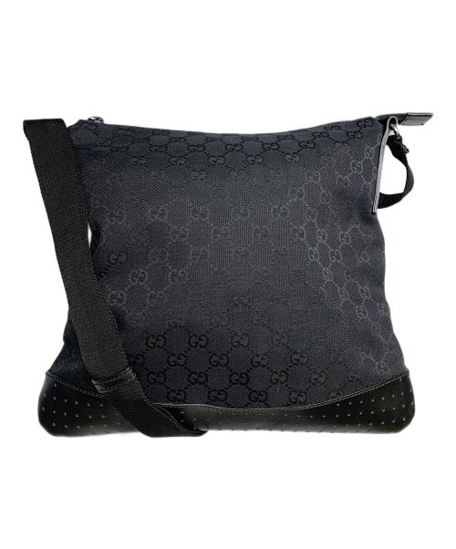 GUCCI（グッチ）GUCCI (グッチ) GUCCI　GG　ブラック　ショルダーバッグ ブラックの古着・服飾アイテム