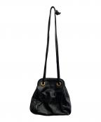 LOEWEロエベ）の古着「LOEWE　ブラック　レザーショルダーバッグ」｜ブラック