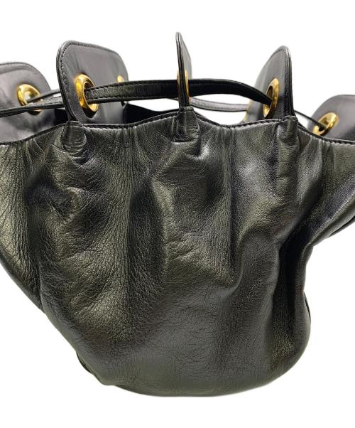 LOEWE（ロエベ）LOEWE (ロエベ) LOEWE　ブラック　レザーショルダーバッグ ブラックの古着・服飾アイテム