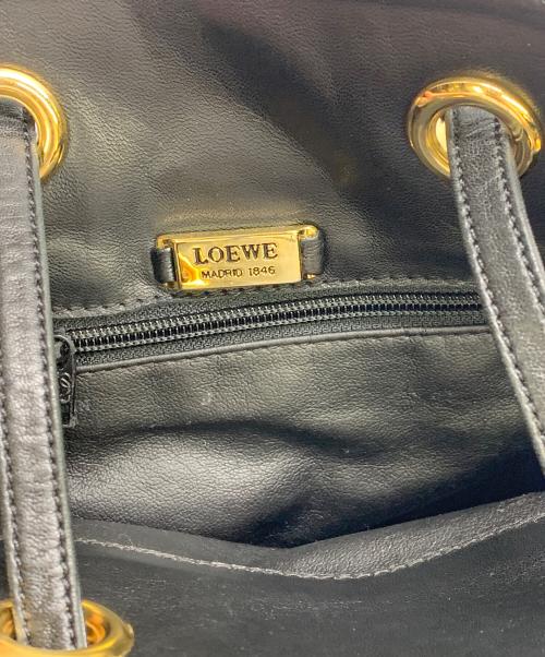 LOEWE（ロエベ）LOEWE (ロエベ) LOEWE　ブラック　レザーショルダーバッグ ブラックの古着・服飾アイテム