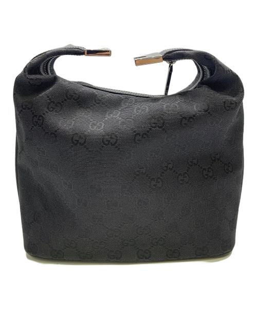 GUCCI（グッチ）GUCCI (グッチ) GUCCI GG ブラック ワンショルダーバッグ ブラックの古着・服飾アイテム