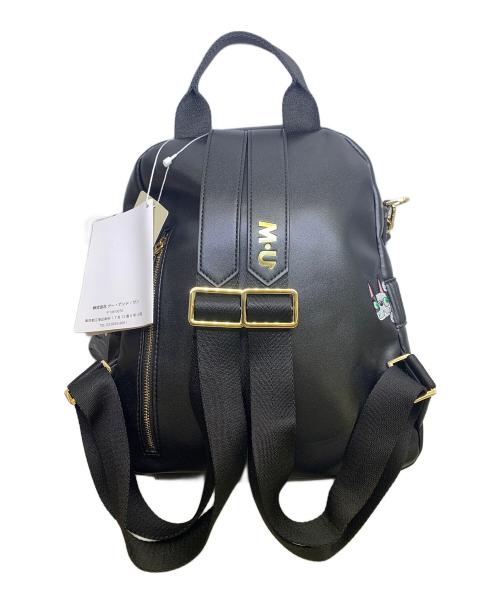 M U SPORTS（エムユースポーツ）M U SPORTS (エムユースポーツ) M U SPORTS　デュアルレザービジューロイヤルバックパック　ゴルフ用リュック ブラックの古着・服飾アイテム