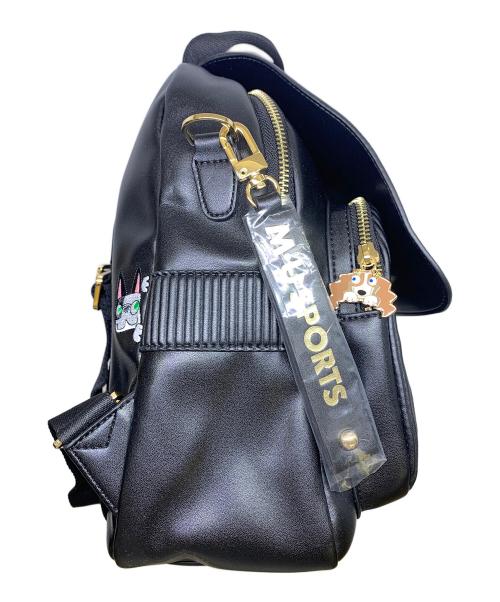 M U SPORTS（エムユースポーツ）M U SPORTS (エムユースポーツ) M U SPORTS　デュアルレザービジューロイヤルバックパック　ゴルフ用リュック ブラックの古着・服飾アイテム