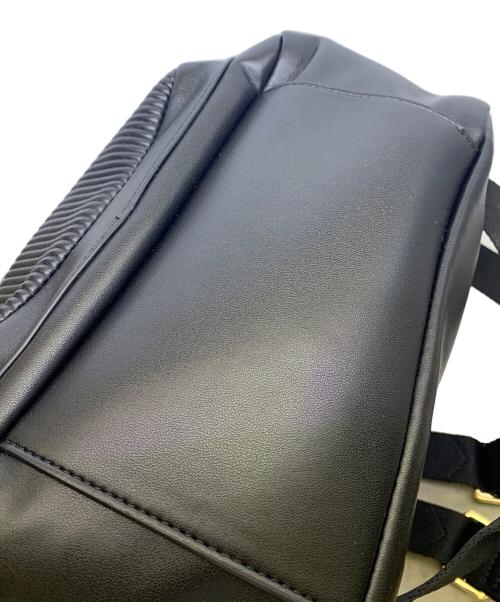 M U SPORTS（エムユースポーツ）M U SPORTS (エムユースポーツ) M U SPORTS　デュアルレザービジューロイヤルバックパック　ゴルフ用リュック ブラックの古着・服飾アイテム